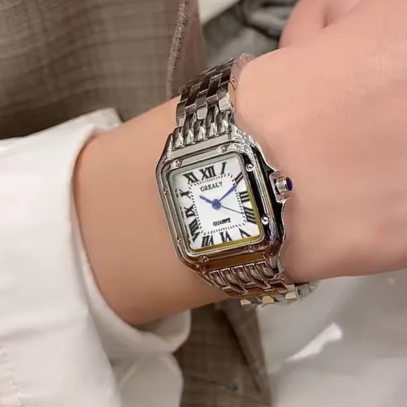 Panthere Classic Rectangle Stainless Steel Watch NEW 
Waterproof main image 8